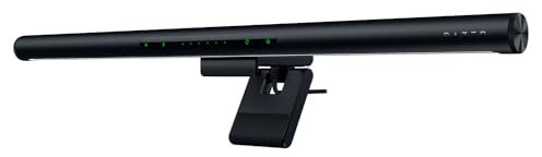 Razer Aether Monitor Light Bar - Iluminación de monitor de ordenador con iluminación RGB para juegos (control táctil, iluminación de pantalla USB ajustable en temperatura de color y brillo) Negro