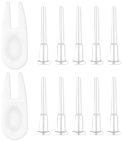 Mozeat Lens 12 Pcs Exercise Ball Plug Yoga Ball Air Stopper Fitness Exercise Yoga Ball Air Stopper Plug Pin Adapter Kit Exercise Ball Air Stopper and Air Plug Puller Adapter Kit