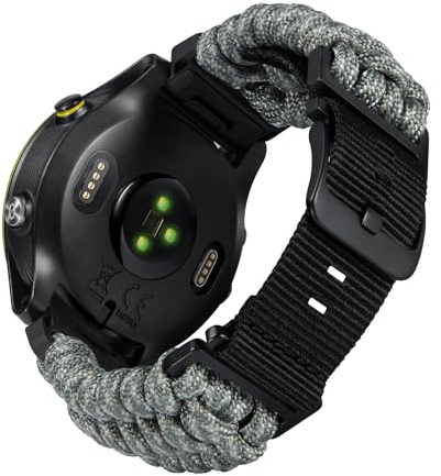 BINLUN Kompatibel mit Garmin Armband 20mm 22mm 26mm, Geflochtene Paracord Nylon Armbänder Passt für Quickfit Militär Sports Ersatzarmband für Forerunner/für Instinct/für Fenix Herren