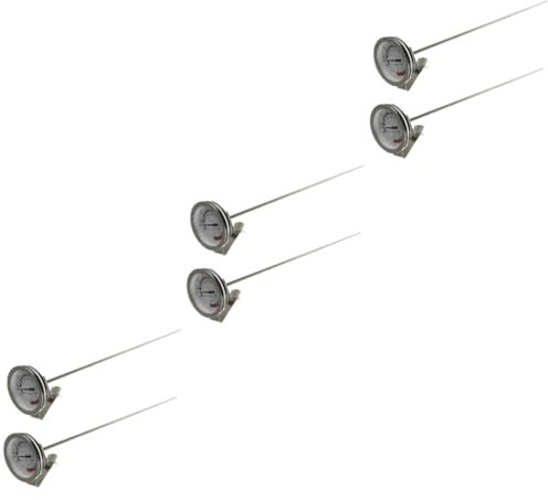 Ciieeo 6 Stk Öl-thermometer Langlebige Ölthermometer Truthahn Friteuse Ofen Fritteusenthermometer Mit Clip Hitzebeständiges Thermometer Fleisch Mit Sonde Frittieren Rostfreier Stahl