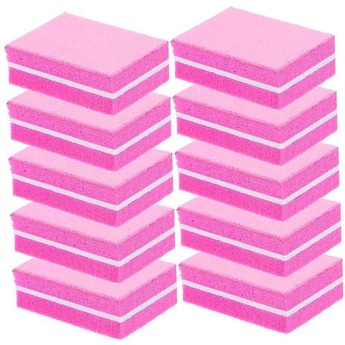 HONMEET 50 Stück Doppelseitige Kleiner Schwamm Nagelfeile Nagelblock Für Fingernägel Fußnägel Maniküre Pediküre Kompakt Tragbar