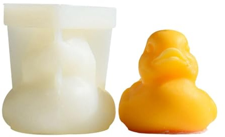 Duck Candle Mould Silicone, Candles Silicone Moulds, Soap Moulds Duck Baking Mould, Candle Mould for Casting Silicone for Scented Candles Fondant Cake Decoration Chocolate Soap Soy Wax Candles