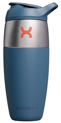 Promixx PURSUIT bottiglia shaker per proteine, in acciaio inox, a parete singola, per frullati super lisci, 950 ml, Blu Notte