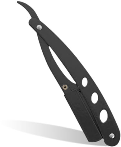 NHQZ Rasoio di sicurezza in acciaio vintage, rasoio di sicurezza portatile con impugnatura ergonomica