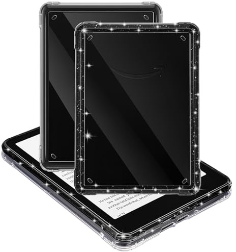E NET-CASE 2er Pack Hülle für Kindle Paperwhite 12. Generation 2024 (7) & Kindle Colorsoft 2024/2025 (7) Schlanke & leichte Kratzfeste TPU+PC Hülle, klar & grün schwarz