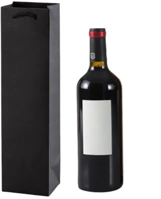 Geschenktüten 10 Stück Kraftpapier Geschenktaschen Wein Flaschentüten Tragbarer Weinbeutel Papiertasche Rotwein Champagner Verpackungstasche Wein Flaschentaschen für Party Geburtstag Weihnachten