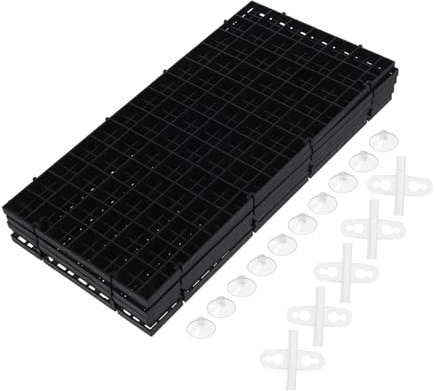 FONDOTIN Set pour Aquarium avec Séparateurs de Fond Plaques Isolantes pour Poissons et Crevettes Supports Durables et pour Compartiments de Réservoir Couleur Aléatoire