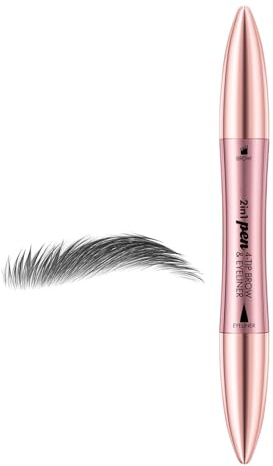 2 En 1 Cejas Y Pestañas Microblading Con Lápiz De Lápiz Con Delineadores Ojales Micrograma Maquillaje Duradero
