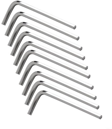 Bulevisiter Juego de 10 llaves hexagonales tipo L con llaves hexagonales de 1,5-6 mm para uso doméstico y taller (3 mm)
