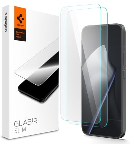Spigen Schutzfolie [2 Stück] für Xiaomi 17T Pro, Xiaomi 15T Pro, Xiaomi15T | Gehärtetes Glas, Kristallklar, Kratzfest, Hochauflösend, Hüllenfreundlich, 9H Härte Folie