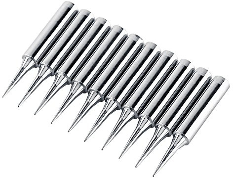 Badafaci 10Pcs Soldering Iron Tips Sharps Needle Point High Heat 480℃ 20000 with Nickels Plating for 936 937 Soldering Station