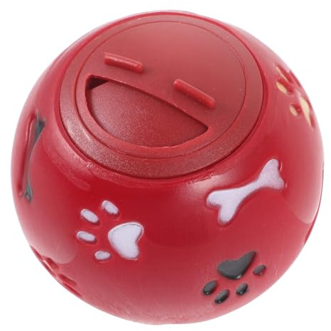 ABOOFAN Pelota de Fuga para Perros Pequeña Roja, Juguete de Comida Fugas No Tóxico Olor, Suministros para Entrenamiento y Desarrollo de Inteligencia Canina
