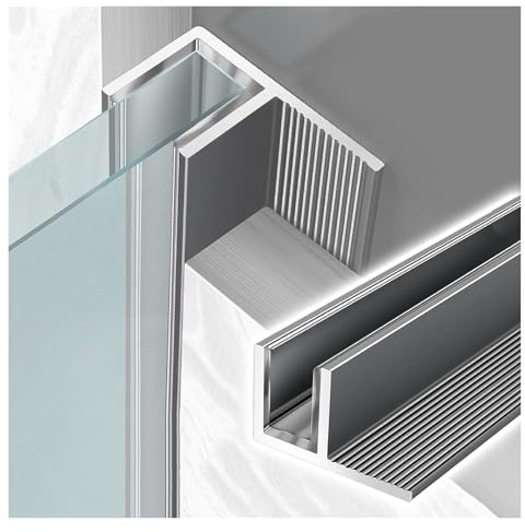 Canale Frameless della porta della doccia, canale di fissaggio di vetro per il bagno/hotel/ristorante, scanalatura fissa del pannello di profilo di alluminio incorporato pavimento