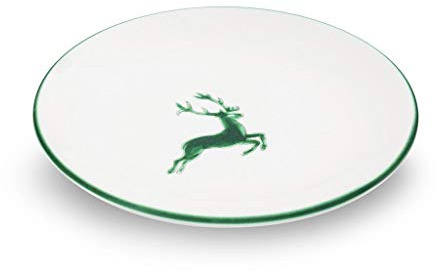 GMUNDNER KERAMIK Unterteller für Kaffeetasse, Durchmesser: 15 cm, Grüner Hirsch, handgemachte Keramik aus Österreich