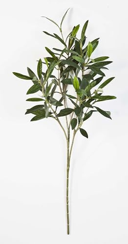 artplants.de Rama de Olivo Artificial con 105 Hojas, Verde, 50cm - Rama Decorativa - Ramificación sintética