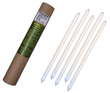 Cyalume Leuchtstäbe 5er Pack - SnapLight IMPACT (2 Ringe) in Weiß - aktivierbar per Schlag -erfüllt NATO-Spezifikationen - 40cm lang - leuchtet 8 Stunden - ungiftig, nicht brennbar - hohe Sicherheit