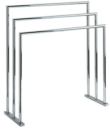 HT 9 Handtuchständer, chrom glänzend LxBxH 70x26x75cm 3 Handtuchstangen