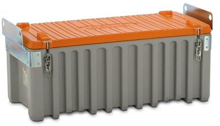 Universalbox aus Polyethylen, Inhalt 250 l, kranbar, grau/orange.