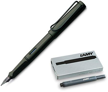 Lamy Safari Umbra Füllhalter 1203065 Kunststoff Umbra M (+ 5 Patronen schwarz)
