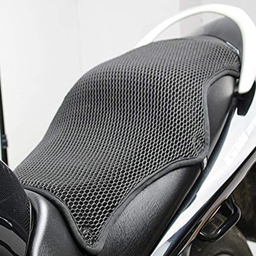 Motorrad-Sitzbezug, Wärmeisolierung, Sonnenschutzkissen, rutschfest, atmungsaktiv, 3D-Netz, Sitzschutz, Matte (XL)