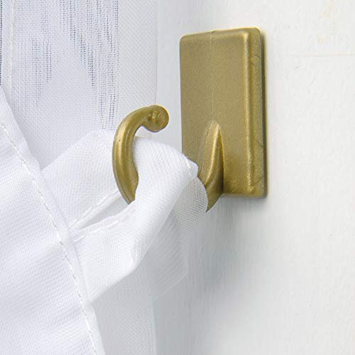 Bestlivings - Ganci autoadesivi per tende, confezione da 2 pezzi, colore: Oro