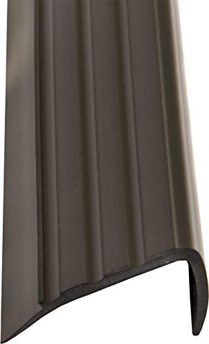 Lemodo Treppenkantenprofil aus Kunststoff, Länge 110 cm, schwarz, Winkelprofil für Treppenstufe, rutschhemmendes Treppenprofil