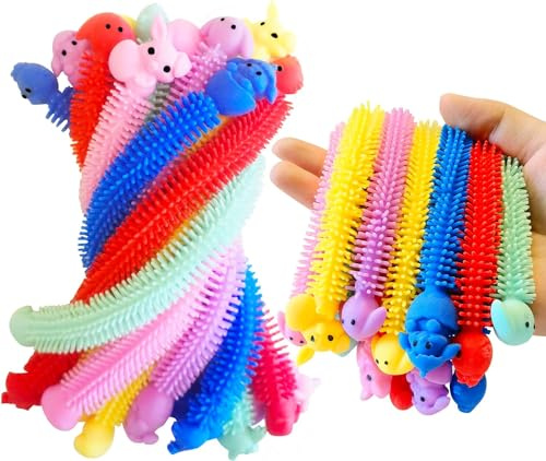 24 Pack Easter Stretchy Strings Sensory Toys Pack with Rabbit Chick Great for Kids Girls Boys Easter Basket Stuffers Eggs Fillers Gifts Party Favors (Easter)