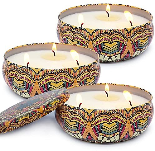 Abarli Citronella Candles Outdoor, Large 3-Wick 13.5oz Soy Wax Candle for Summer Patio Porch, 3 Packs Blue and White, Citronella Candle 3 Packs 13.5oz ABL-3X13.5OZ-HUANG 0