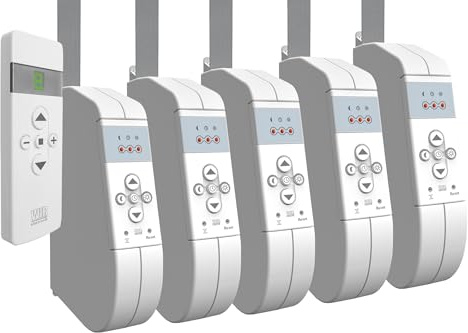 WIR elektronik, eWickler Standard 5 Fenster Funk-Set, eW930-F, 5x elektrischer Gurtwickler + 1x Fernbedienung FB-9, für 17-23 mm