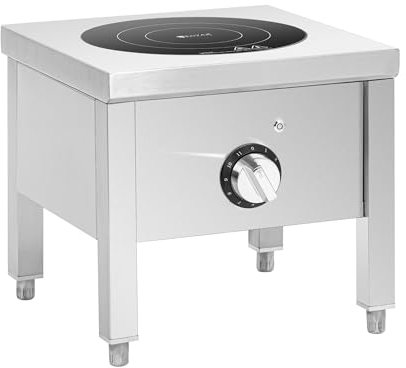 Royal Catering RCIC-5000T Placa de Inducción Independiente 5000 W - Cocina de Inducción Gastro de Acero Inoxidable