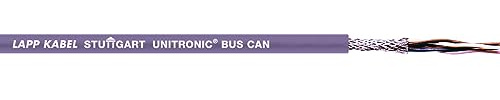 Lapp 10m Unitronic 2170267 BUS CAN Busleitung 2x2x0,5 mm² - Violett | Geschirmtes Datenkabel für CAN-Bus Netzwerke, F/UTP Kupfergeflecht, PVC-Signalkabel, verdrillt, UL-zertifiziert