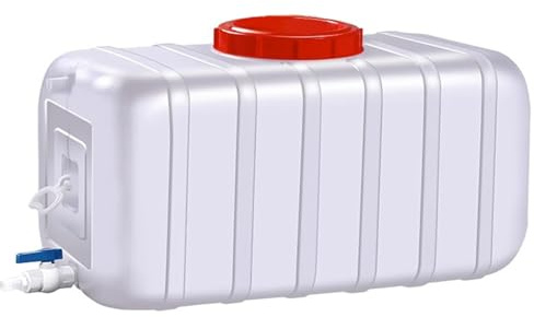 MFLCBK Bidon Agua con Grifo Tanque Agua Cubo de Agua Senderismo Camping Picnic Travel BBQ Bidon Recipiente de Almacenamiento de Agua Horizontal de Plástico Grueso (50/L)