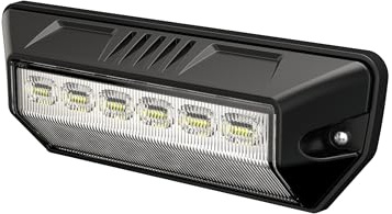 Raptors LED Technik HF2 | Umfeldbeleuchtung mit integrierter Warnleuchte | Schwarz | Zulassung ECE R65 | 10–30V DC | Arbeitslicht & Warnsystem | Aufbauleuchte für Einsatz- & Baufahrzeuge