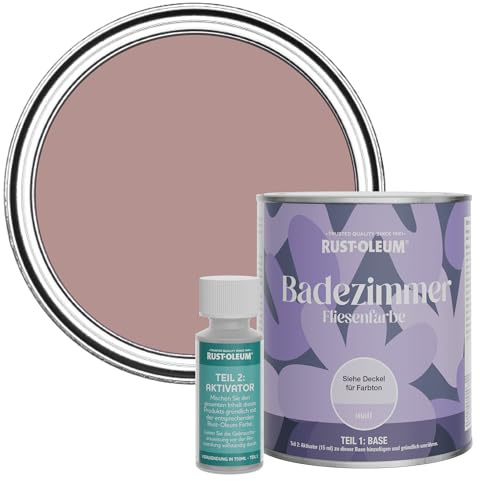 Rust-Oleum Peinture Rose Résistante à l'eau pour Carrelage de Salle de Bain, Finition Mate - Coup de Cœur 750ml