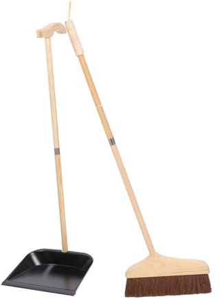 TOPBATHY Besen- Und Kehrschaufel-Set Aus Naturholz Bodenkehrbürste Kehrschaufel Für Die Reinigung Zu Hause