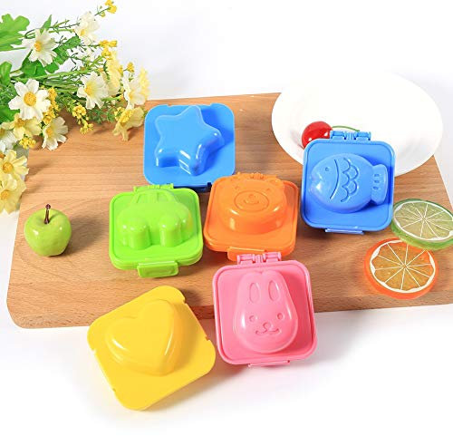 Süße Eierform, 6-Teilig/Set Former für Hartgekochte Eier, Eierformer aus PP-Kunststoff DIY-Werkzeug zum Formen gekochter Eier Küchen-Lunchbox-Zubehör zum Zubereiten von Eiern und Sushi