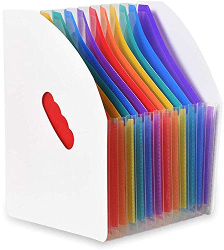 Erweitern des Ordners für Dateihalter Stehend A4 Vertical File Organizer Magazine Korb Desktop 13 File Halter