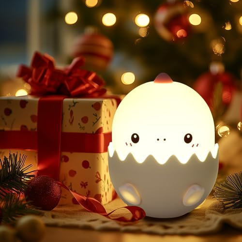 YISSVIC Luz Nocturna Infantil Luz Bebe Nocturna Lampara Quitamiedos Infantil 3 Brillos Ajustables Recargable Regalos para niños-Pollito