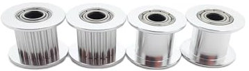 JNMING 2M/2GT 20 Zähne Synchronrad Umlenkrolle Bohrung 3/4/5/6mm mit Lager for GT2 Zahnriemen Breite 6/10 20 Zähne(Bore 3mm With Teeth,Width 10mm)