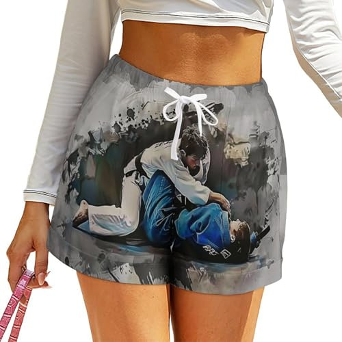 Judo Hand Painted Women's Swim Shorts Board Shorts Swimsuit Bottoms Quick Dry with Pockets
