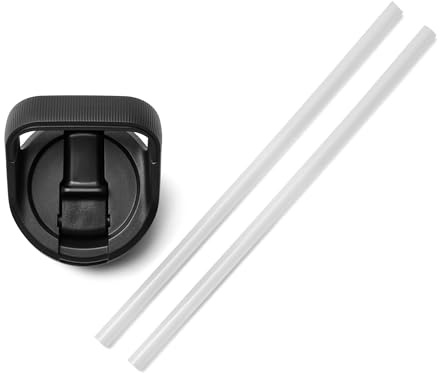 YETI Yonder Straw Cap, Leak-Resistant Water Bottle Cap with Wide Straw and Clip-On Carry, Dishwasher Safe Accessory, Black