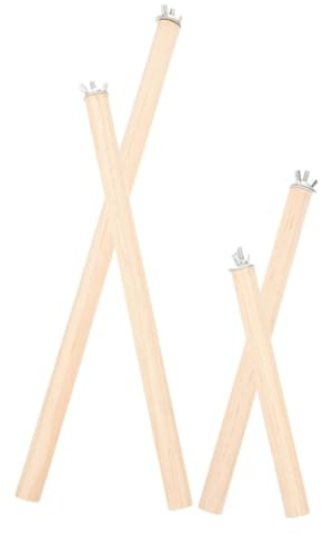 HAPINARY Ensemble De Perchoirs pour Cage À Oiseaux 4 Pièces Perchoirs en Bois pour Perroquets Perruches Conures Bâtons Accessoire