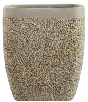 XXAD553TY Pots de Fleurs Pot de Fleur rectangulaire à Motif de Pierre, jardinière sur Pied en Argile de magnésium avec Trous de Drainage, for Balcon, Salon, Jardins, patios Jardinieres Exterieur