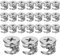 simarro Lot de 24 connecteurs excentriques de meubles - 15 mm - En alliage de zinc - Écrou de fermeture à cames - Pour armoire, tiroir, commode, penderie