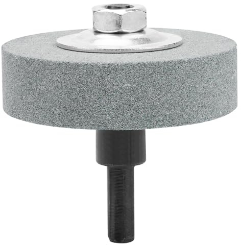 Junchamp 75x20x10mm Grinding Wheel for Drill with Adapter, Green | For Metal Grinding, Deburring and Surface Finishing
