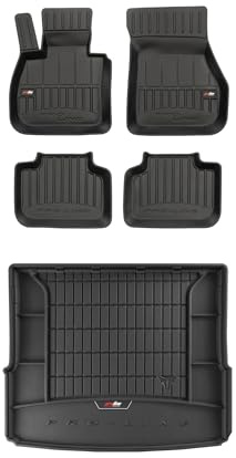 FROGUM ProLine 3D EIN Satz Gummimatten Exklusiven Auto Fußmatten und Kofferraumwanne Kofferraummatte mit Logo für BMW X1 F48 2015-2022| Die höchsten Kanten