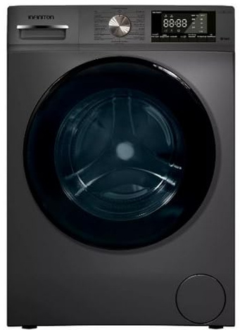 LAVADORA INFINITON WM-S84ADX, 8 KG, 1400 rpm, A, INVERTER, Cesto de acero inoxidable, Silent Mode, 15 Programas, Carga Frontal (Dark Inox || WM-S84ADX)