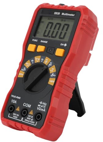 Spacnana Multimètre Numérique, Testeur Intelligent de Condensateur de Tension, AC DC 600 V 10 A, Idéal pour les Projets de Bricolage et les Tests électriques