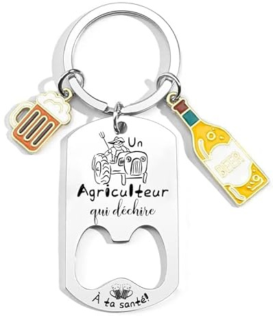 QTZXZX Cadeau Collègue de Travail Porte clef Original Porteclef Personnalisé pour Chasseur Coach Prof Banquier Docteur Médecin Nageur Motard Agriculteur Cuisinier Policier Coiffeur Pompier