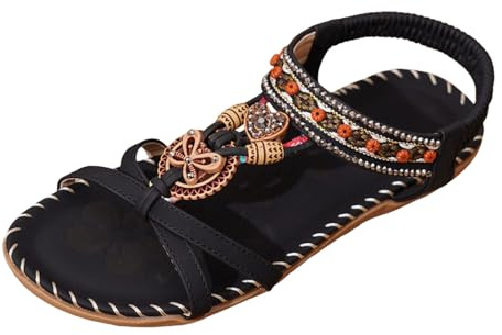 MMRTDJDR Generisch Sandales pour Femmes, Séparateur d'orteils élégant, Chaussures d'été Confortables, Sandales orthopédiques Plates avec Semelle intérieure, Slingback Respirant pour la Plage,
